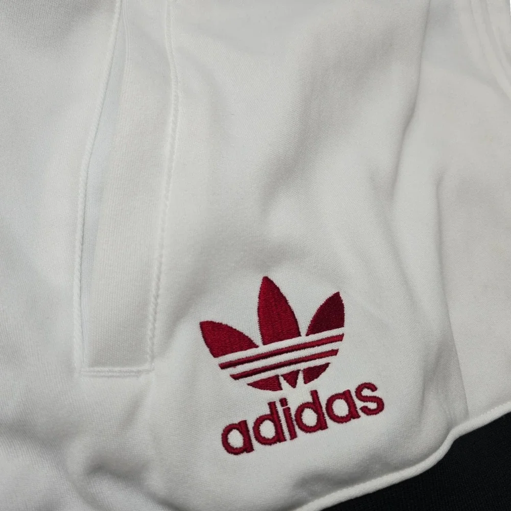Adidas Track Jacket Mens 2XL Black White Polyester Indiana Hoosiers Zip Trefoil‎